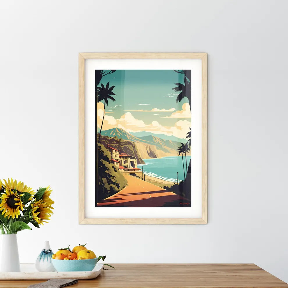 Valencia Vacation Poster - A Poster Of A Beach And A House Custom Print