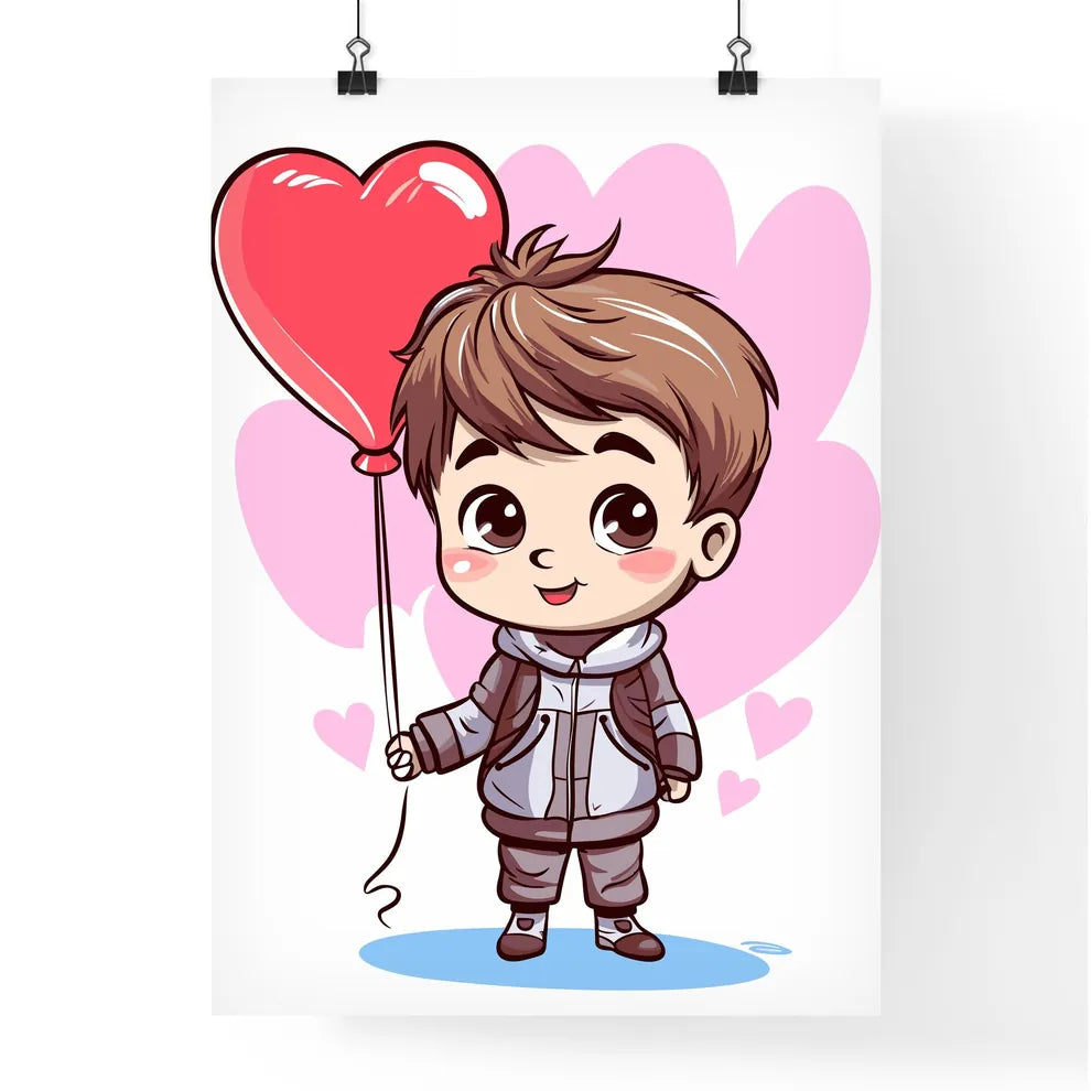 Valentines Day Greeting Card With A Cute Lit Poster