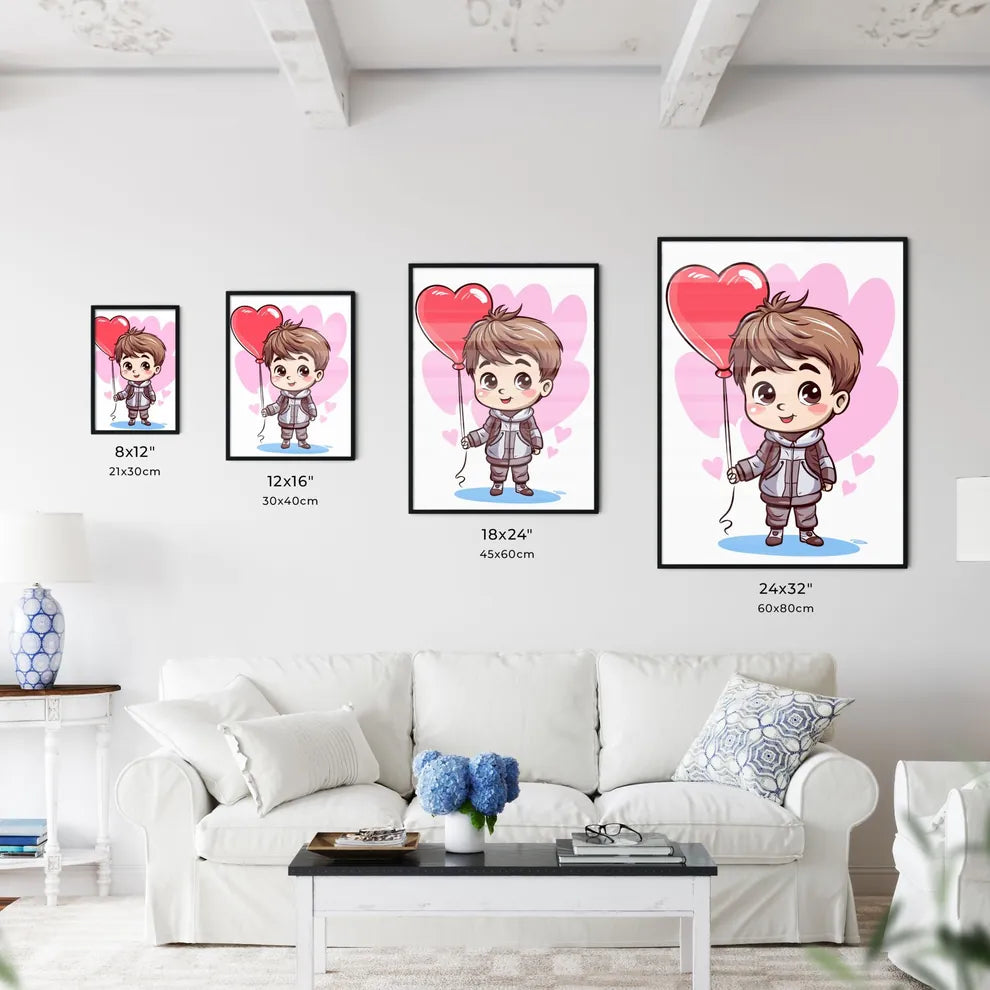 Valentines Day Greeting Card With A Cute Lit - Kitchen Hangings