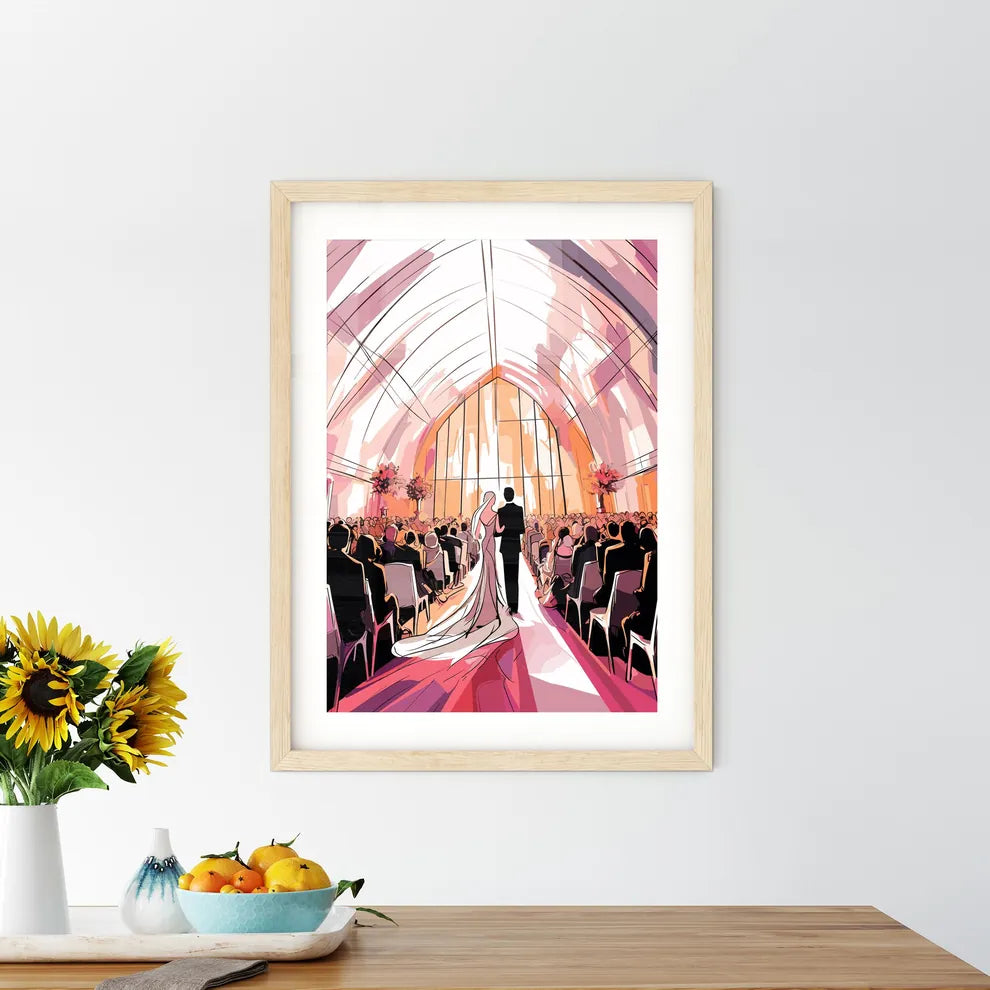 Wedding Setting Where The Ceremony Will Take Framed Print