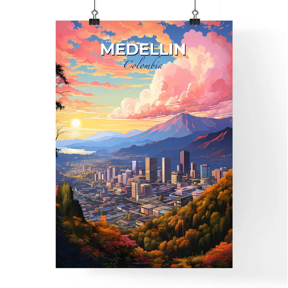 Medellin Colombia Skyline - A City In The Mountains - Customizable Travel Gift Default Title