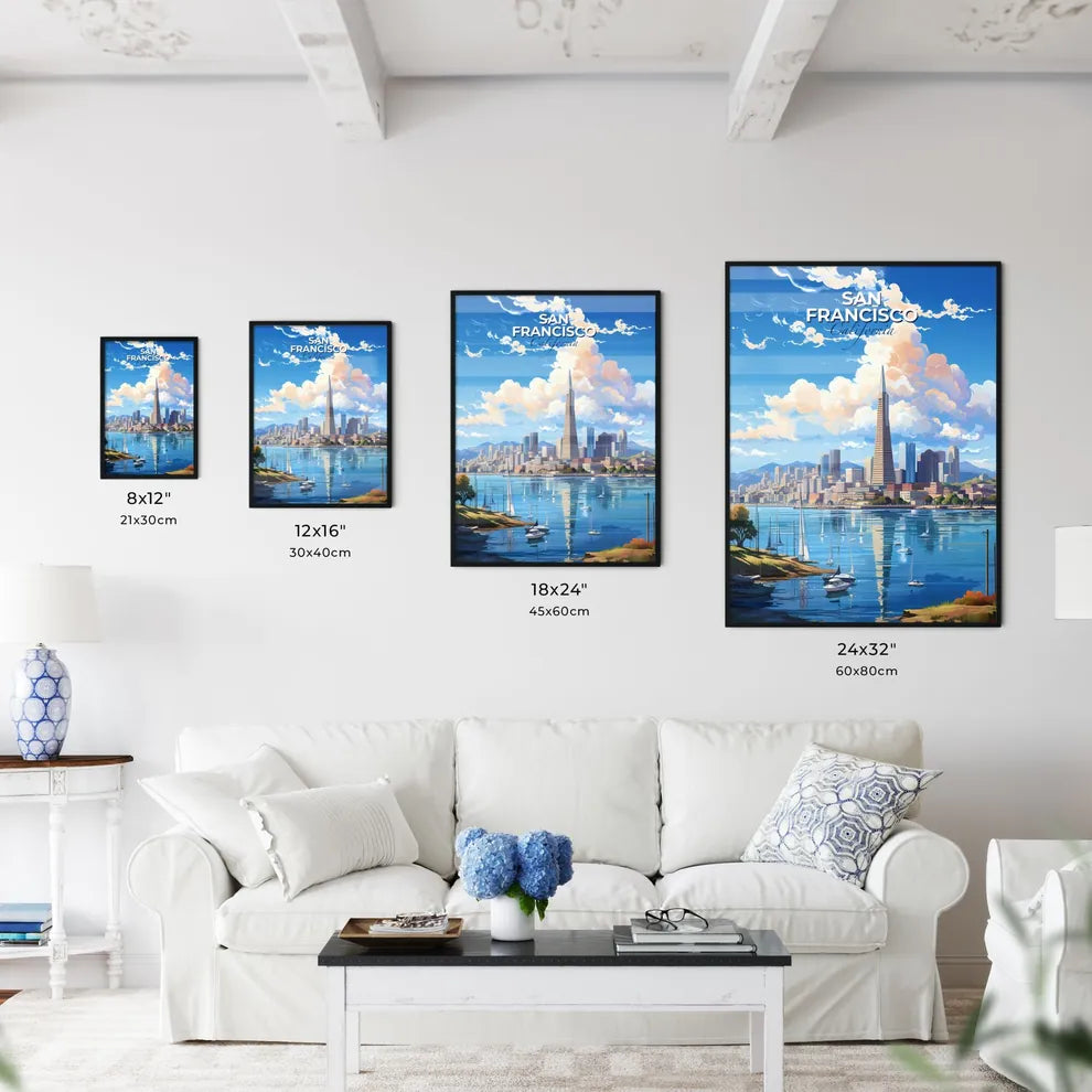San Francisco Skyline - A City Skyline With Boats On The Water - Customizable Travel Gift Default Title