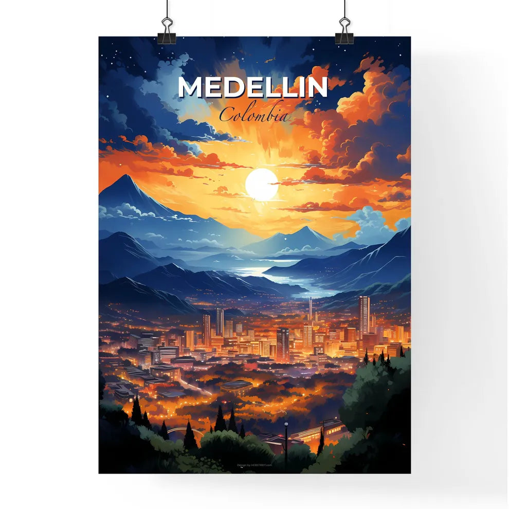 Medellin Colombia Skyline - A City In The Mountains - Customizable Travel Gift Default Title