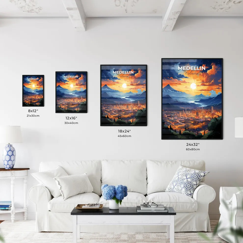 Medellin Colombia Skyline - A City In The Mountains - Customizable Travel Gift Default Title