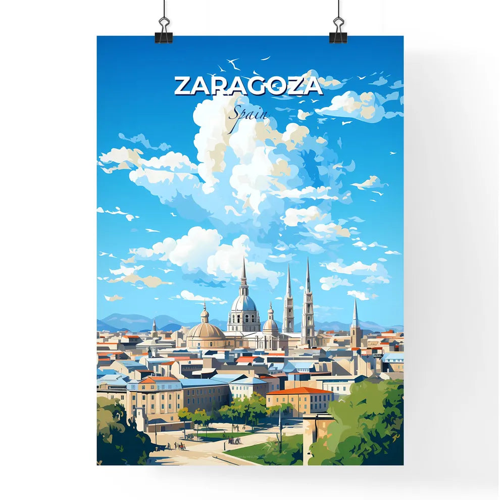 Zaragoza Spain Skyline - A City With Many Spires And Towers - Customizable Travel Gift Default Title