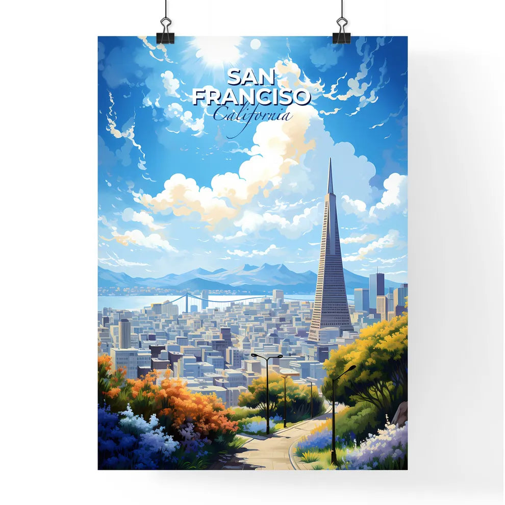 San Franciso Skyline - A City Landscape With A Tall Tower And Trees - Customizable Travel Gift Default Title