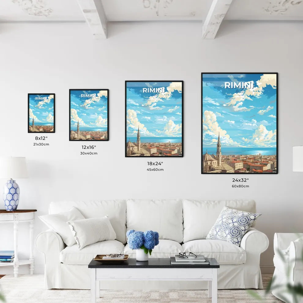 Rimini Italy Skyline - A City With A Dome And A Domed Roof - Customizable Travel Gift Default Title