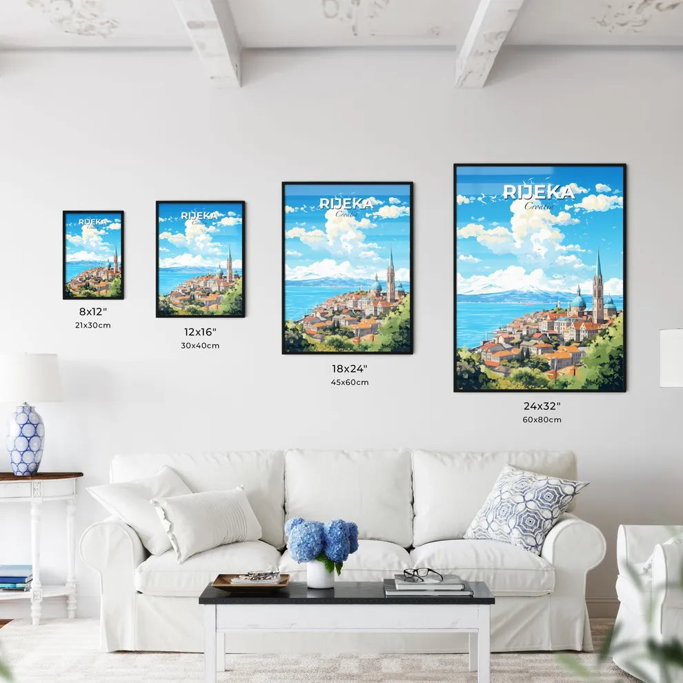 Rijeka Croatia Skyline - A City By The Water - Customizable Travel Gift Default Title