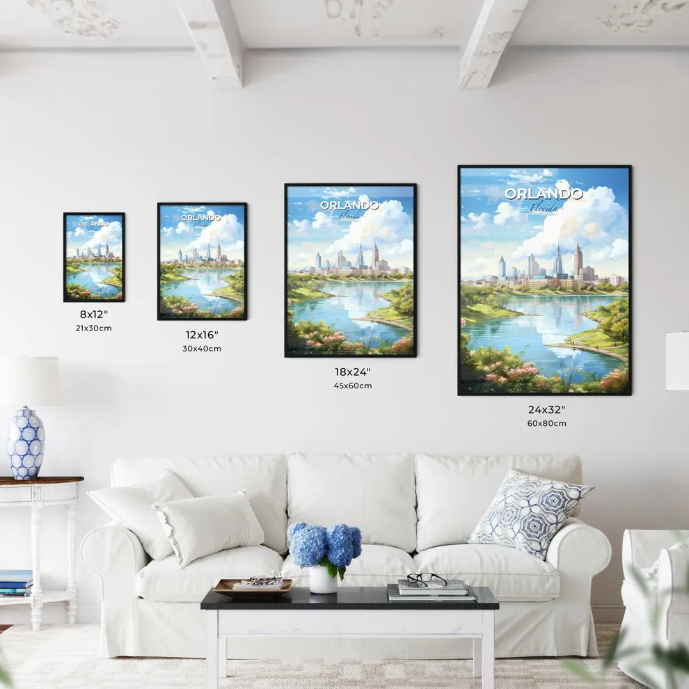 Orlando Florida Skyline - A Water Body With A City In The Background - Customizable Travel Gift Default Title