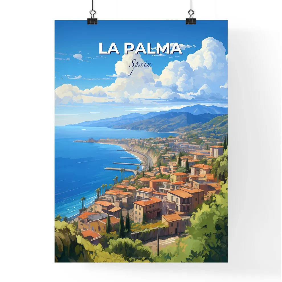 La Palma Spain Skyline - A Town On A Hillside By The Sea - Customizable Travel Gift Default Title