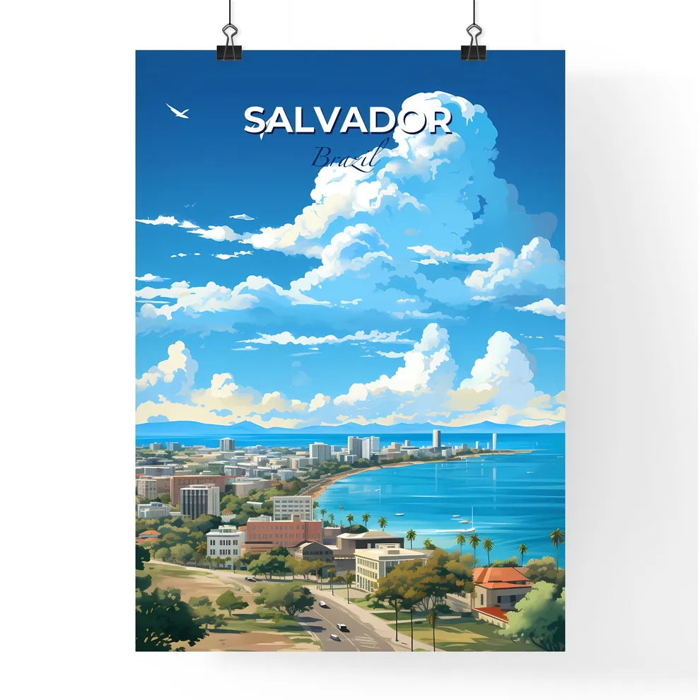 Salvador Brazil Skyline - A City Next To The Water - Customizable Travel Gift Default Title