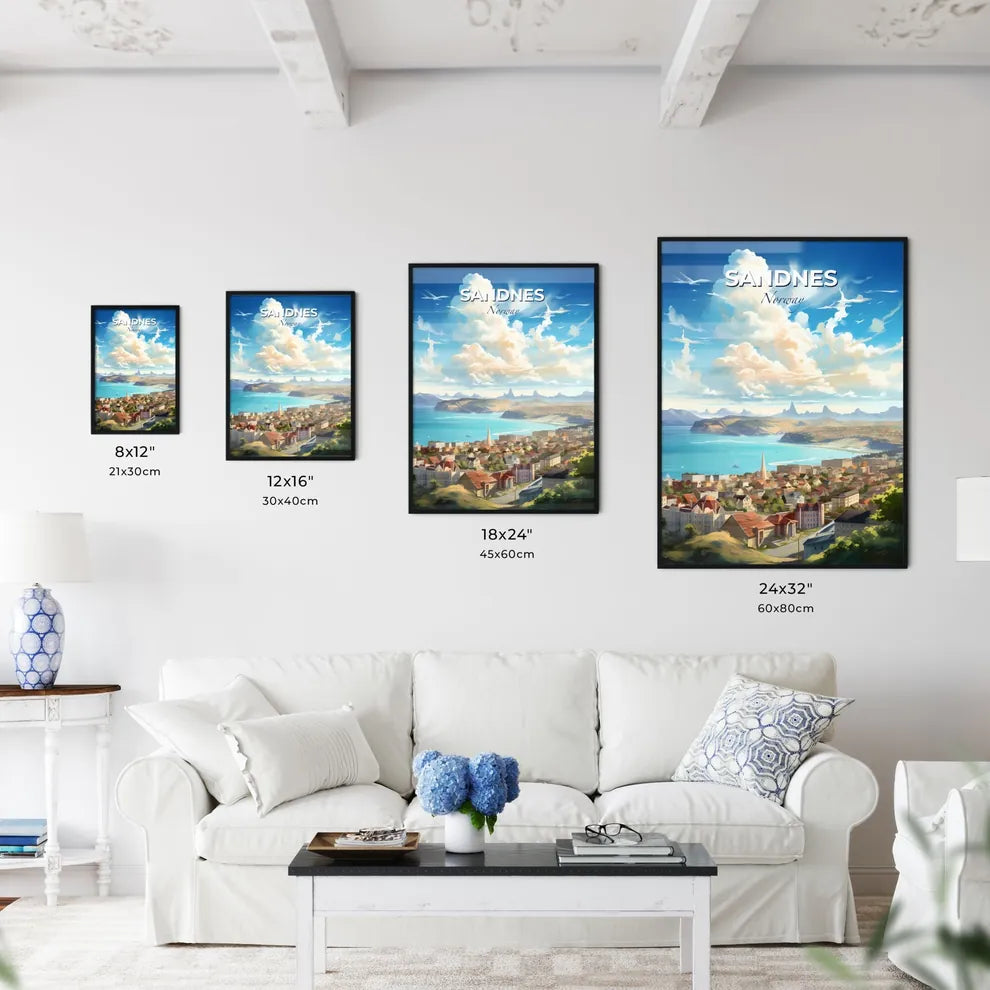 Sandnes Norway Skyline - A City By The Water - Customizable Travel Gift Default Title