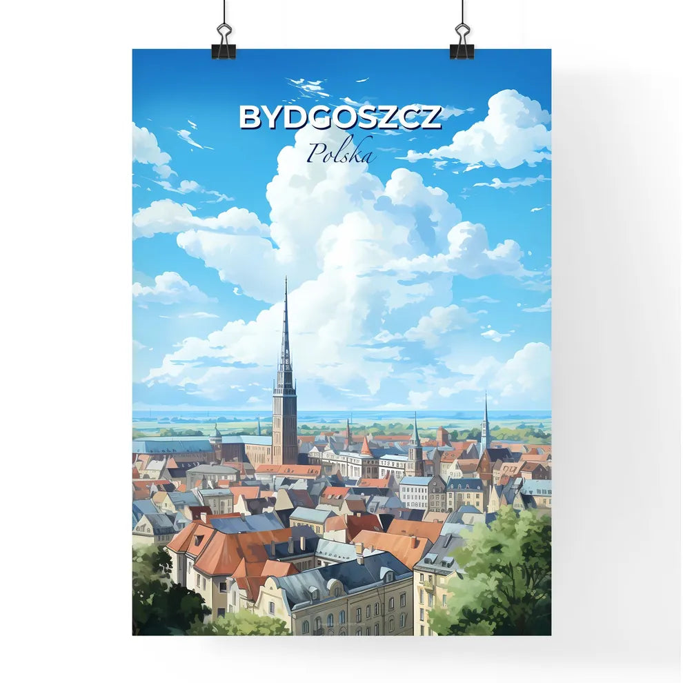 Bydgoszcz Polska Skyline - A City With A Tall Spire - Customizable Travel Gift Default Title