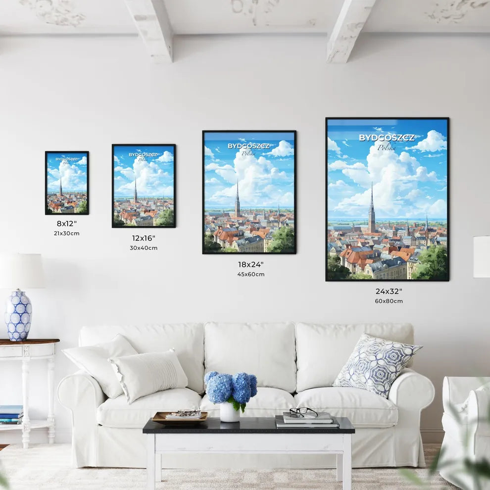Bydgoszcz Polska Skyline - A City With A Tall Spire - Customizable Travel Gift Default Title