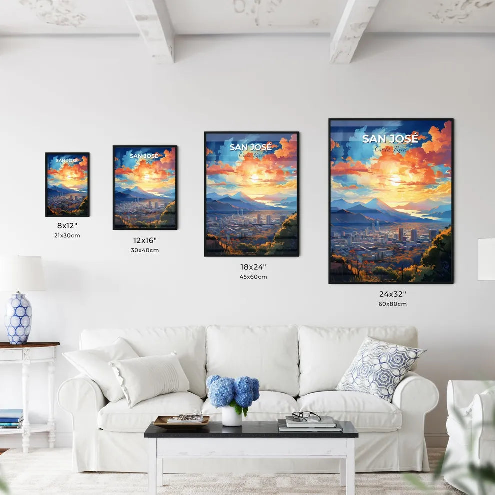 San José Costa Rica Skyline - A Cityscape With Mountains And Trees - Customizable Travel Gift Default Title