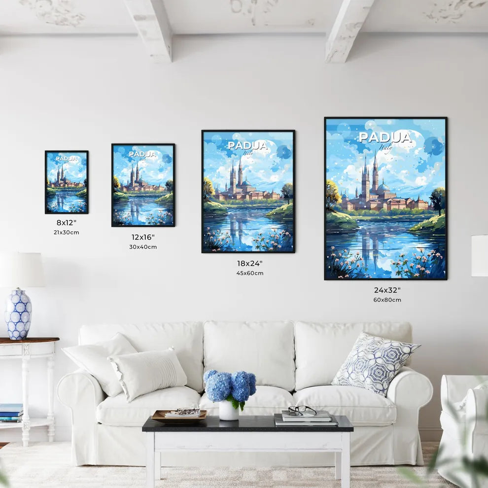 Padua Italy Skyline - A Castle By A Lake - Customizable Travel Gift Default Title