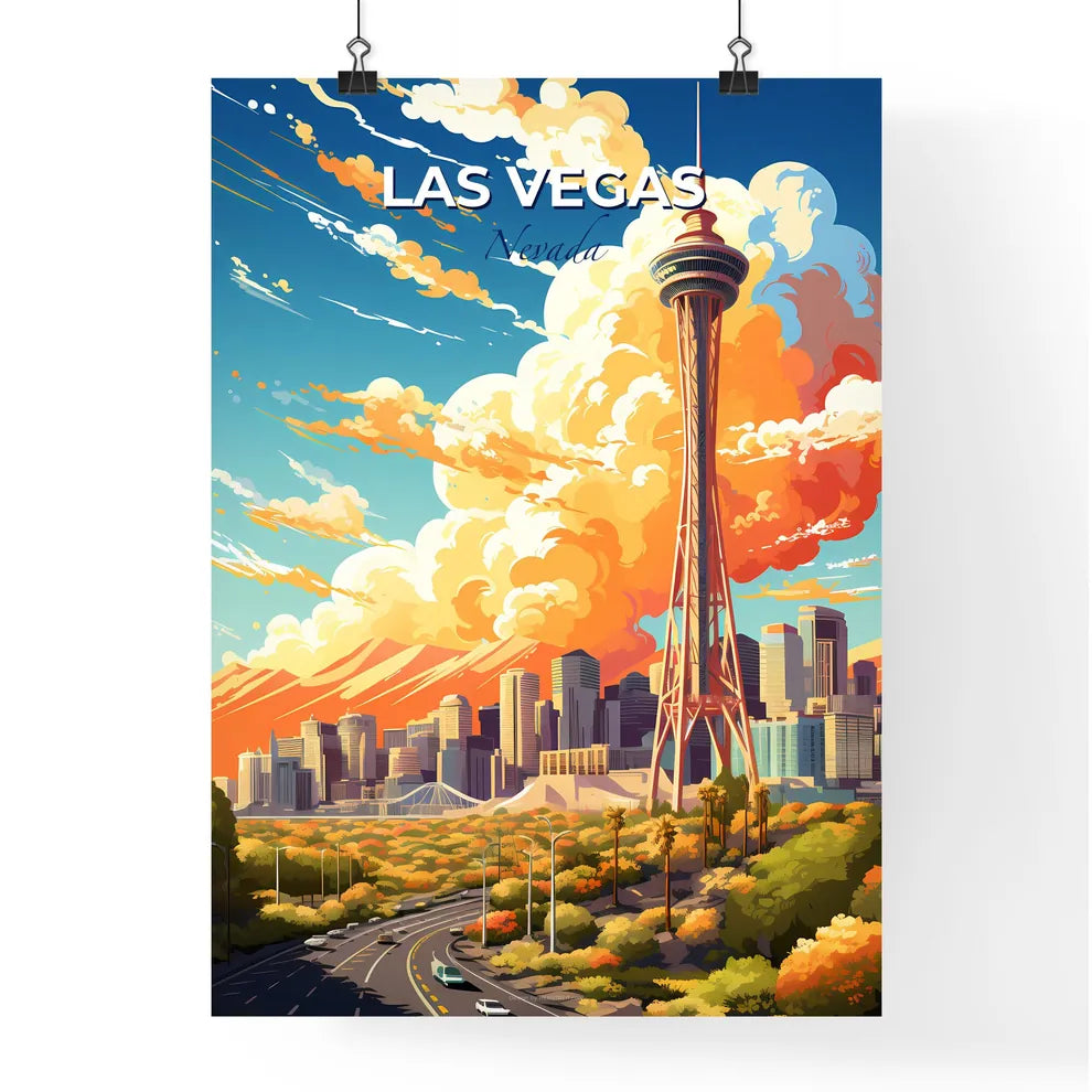 Las Vegas Nevada Skyline - A Tower In A City - Customizable Travel Gift Default Title