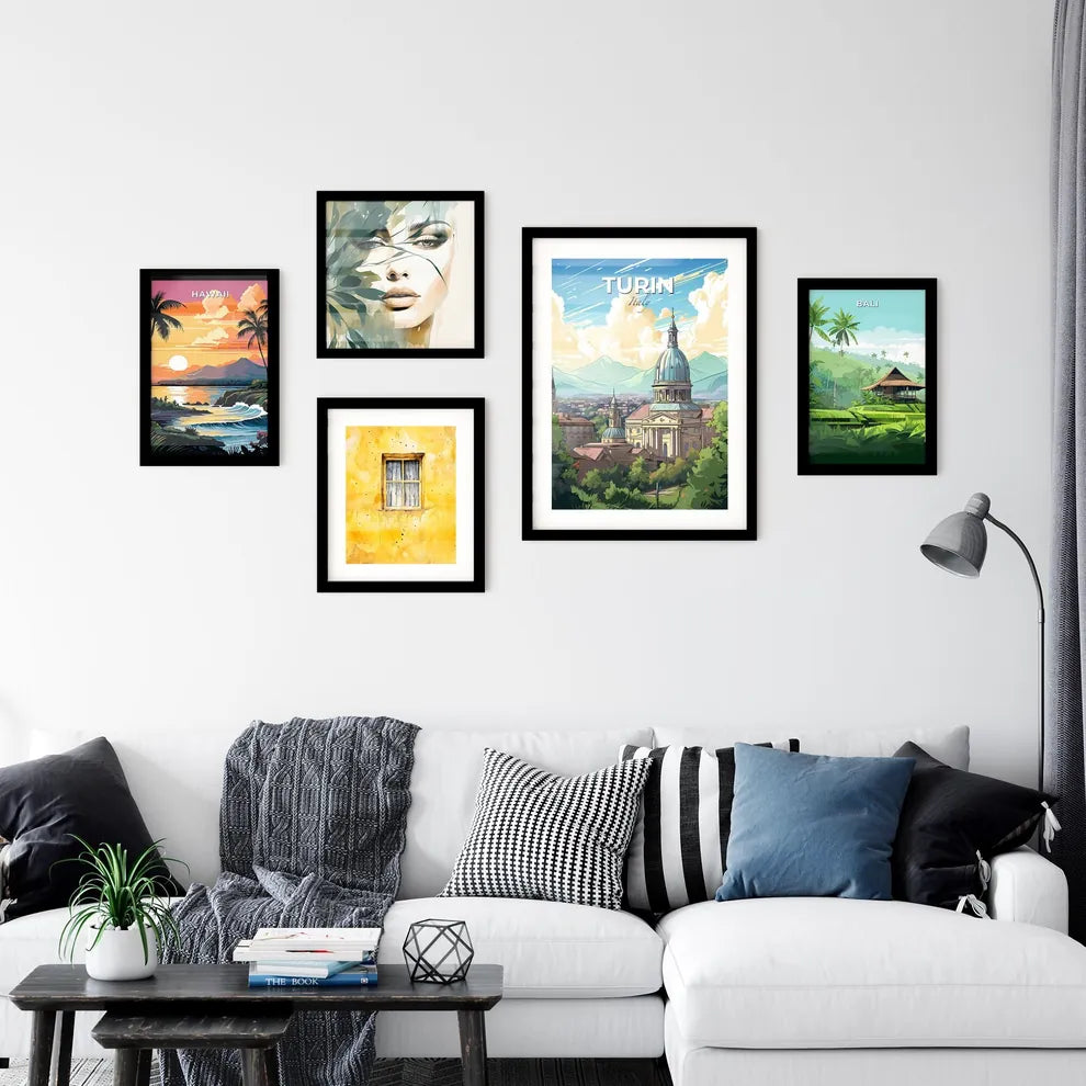 Turin Italy Skyline - A Building With A Dome And Trees - Customizable Travel Gift Default Title