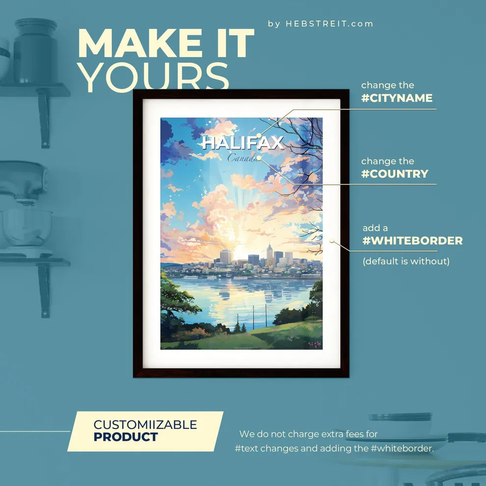 Halifax Canada Skyline - A City By The Water - Customizable Travel Gift Default Title