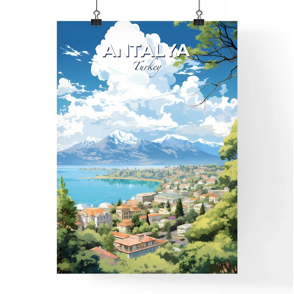 Antalya Turkey Skyline - A Town Next To A Lake - Customizable Travel Gift Default Title