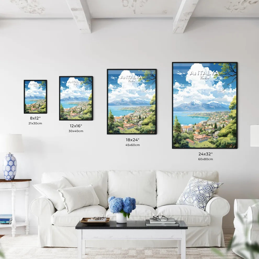 Antalya Turkey Skyline - A Town Next To A Lake - Customizable Travel Gift Default Title