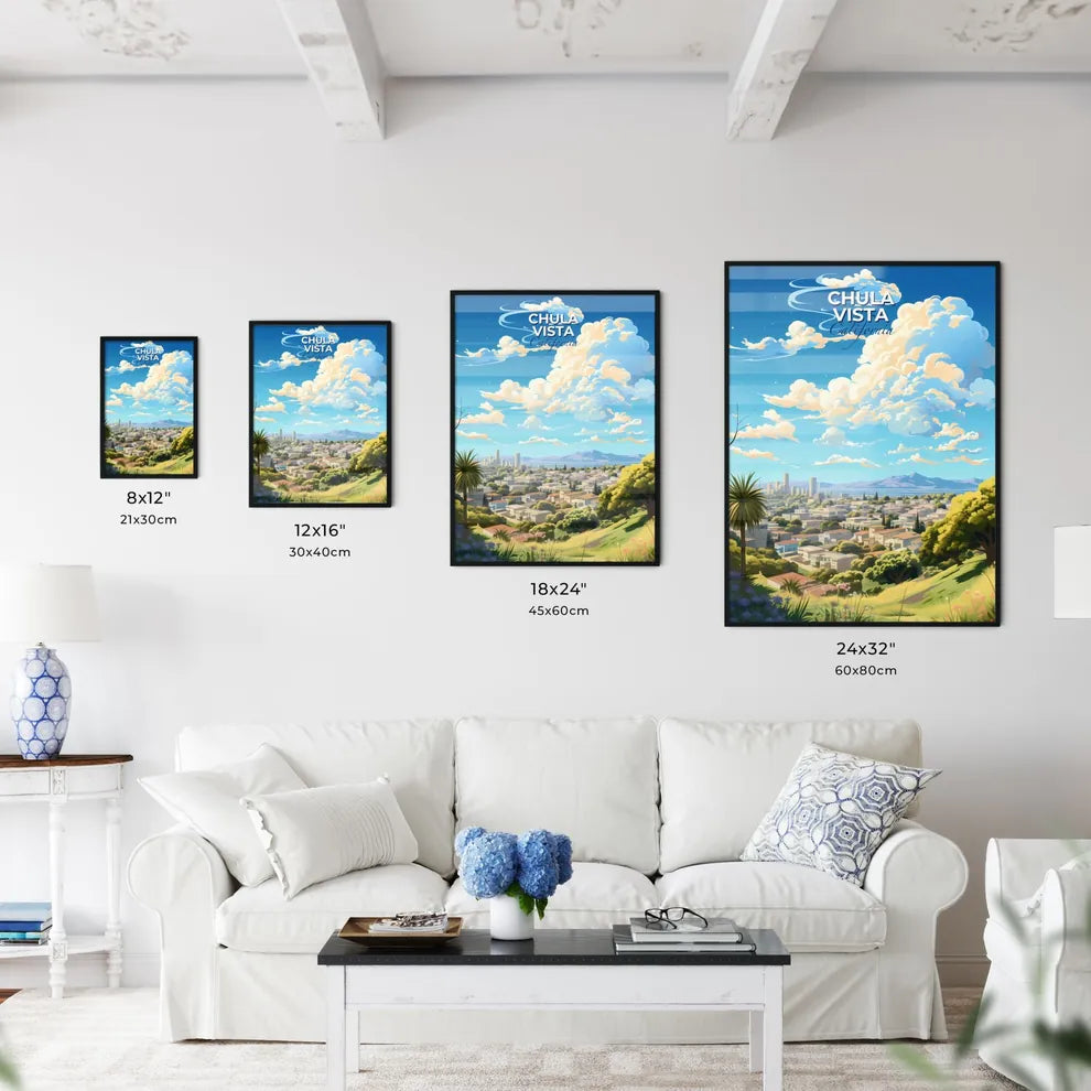 Chula Vista California Skyline - A Landscape Of A City - Customizable Travel Gift Default Title