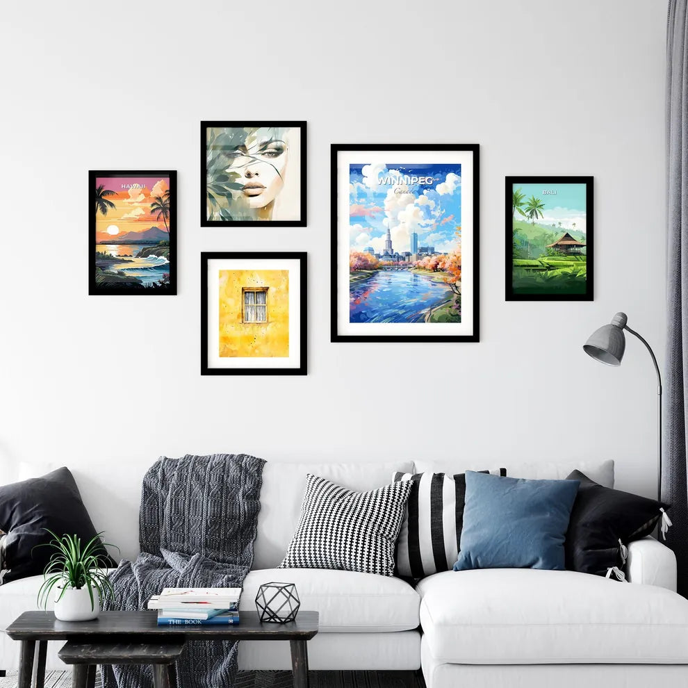 Winnipeg Canada Skyline - A River With Trees And A City In The Background - Customizable Travel Gift Default Title