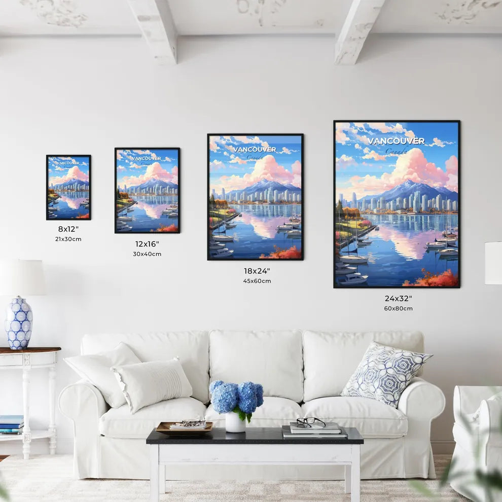Vancouver Canada Skyline - A City With A Mountain In The Background - Customizable Travel Gift Default Title