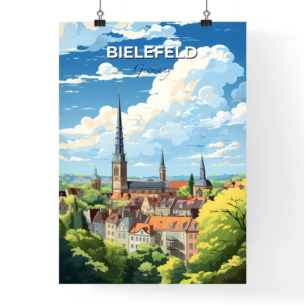Bielefeld Germany Skyline - A City With A Tall Tower - Customizable Travel Gift Default Title