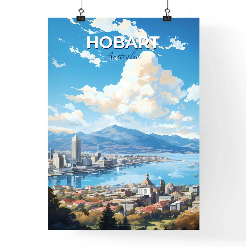 Hobart Australia Skyline - A City By The Water - Customizable Travel Gift Default Title