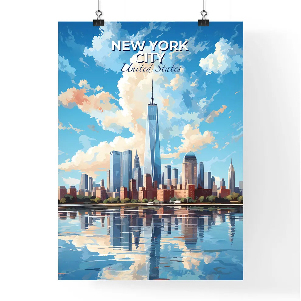 New York City Skyline - A City Skyline With A Body Of Water - Customizable Travel Gift Default Title