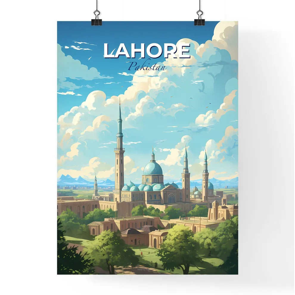 Lahore Pakistan Skyline - A Large Building With Towers And Towers - Customizable Travel Gift Default Title