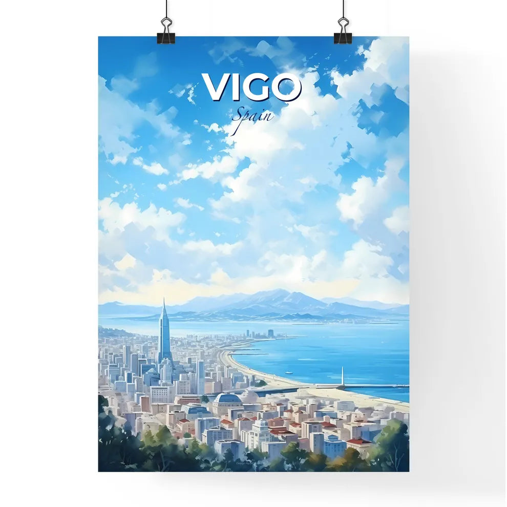 Vigo Spain Skyline - A City By The Water - Customizable Travel Gift Default Title