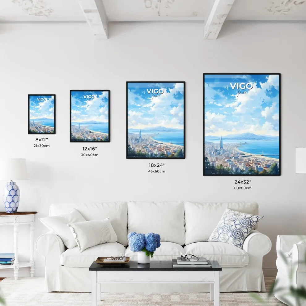 Vigo Spain Skyline - A City By The Water - Customizable Travel Gift Default Title