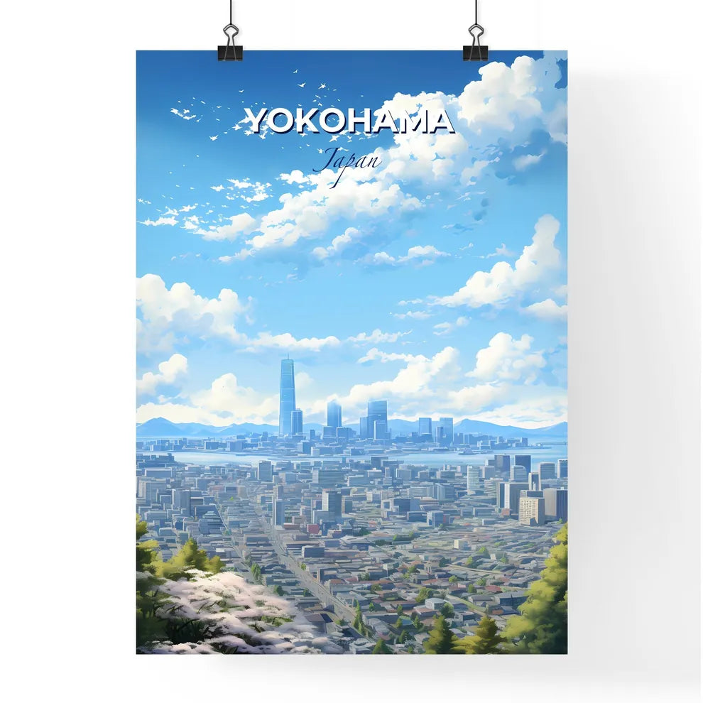 Yokohama Japan Skyline - A Cityscape With Trees And Blue Sky - Customizable Travel Gift Default Title