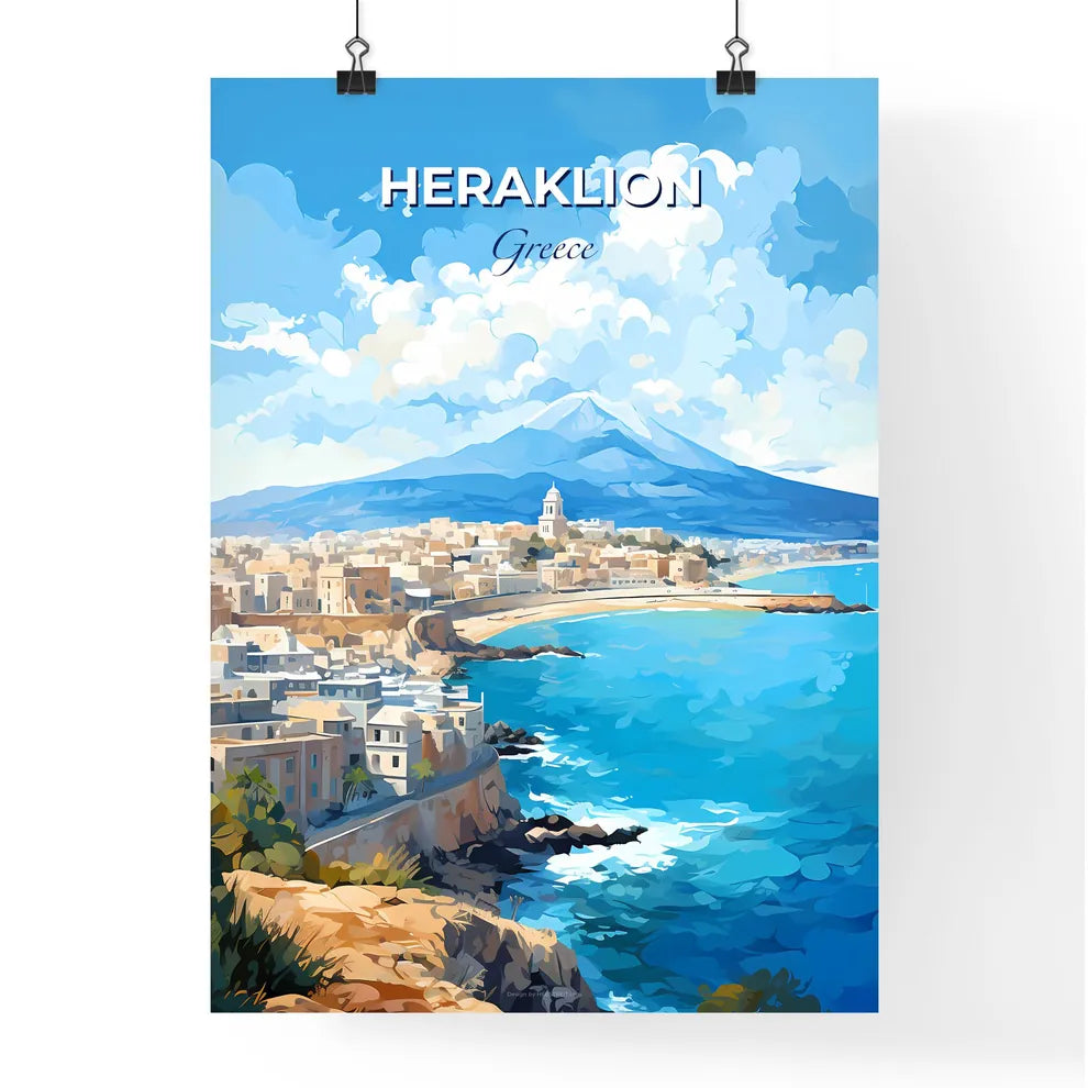 Heraklion Greece Skyline - A City On A Rocky Beach - Customizable Travel Gift Default Title
