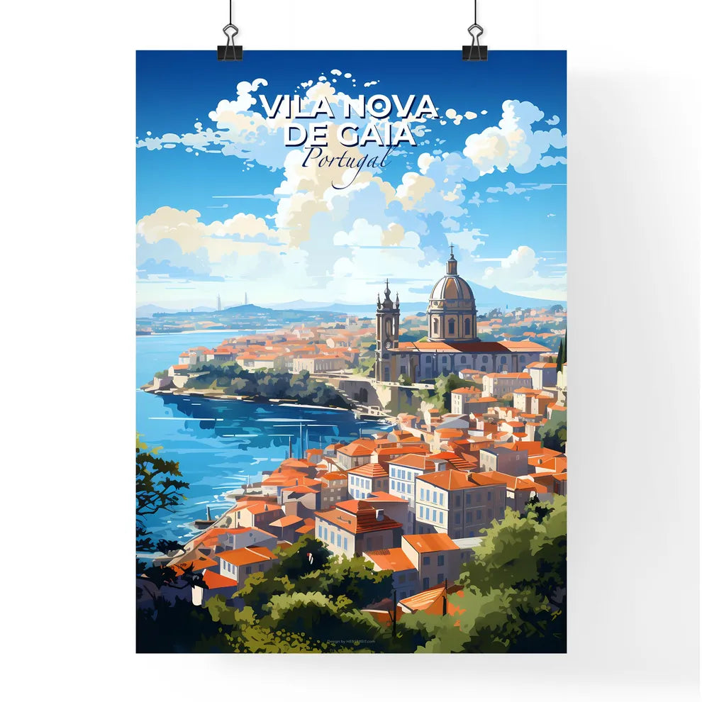 Vila Nova de Gaia Portugal Skyline - A City By The Water - Customizable Travel Gift Default Title