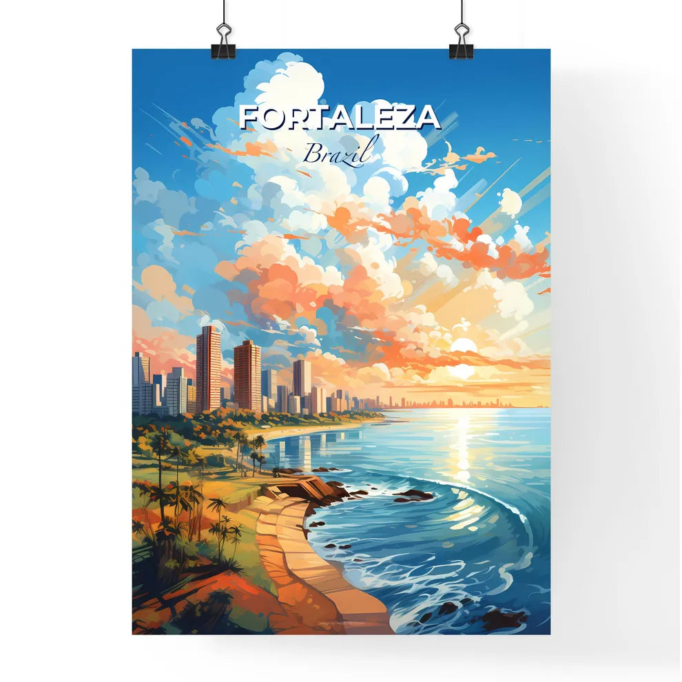 Fortaleza Brazil Skyline - A City By The Water - Customizable Travel Gift Default Title