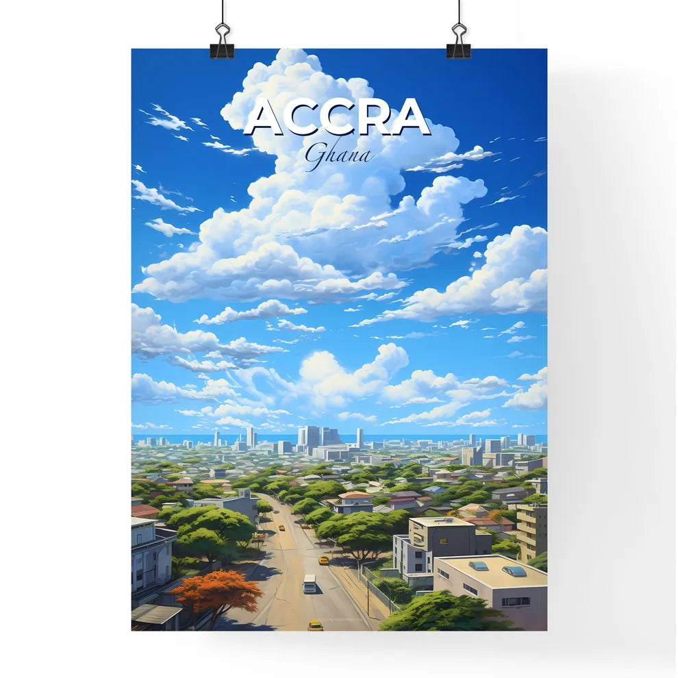 Accra Ghana Skyline - A City With Trees And Buildings - Customizable Travel Gift Default Title