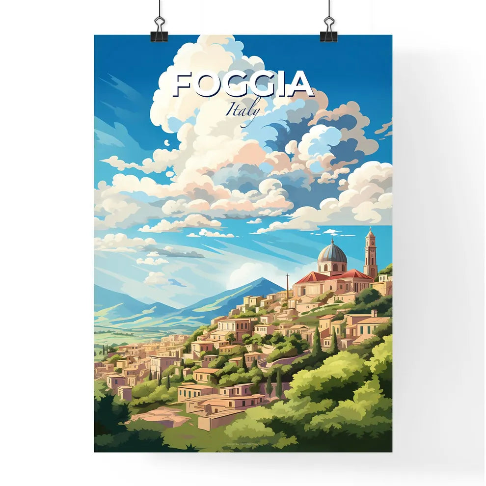 Foggia Italy Skyline - A Landscape Of A Town - Customizable Travel Gift Default Title