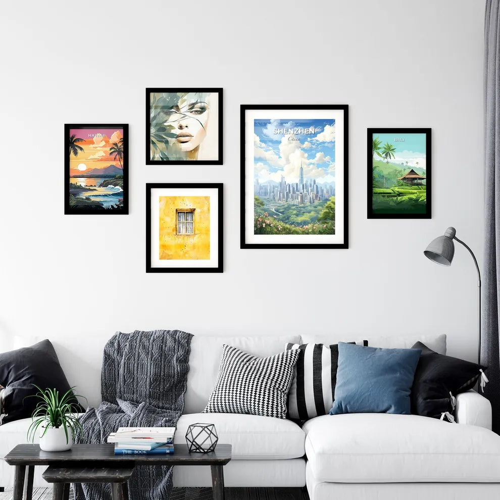 Shenzhen China Skyline - A City Landscape With Trees And Flowers - Customizable Travel Gift Default Title