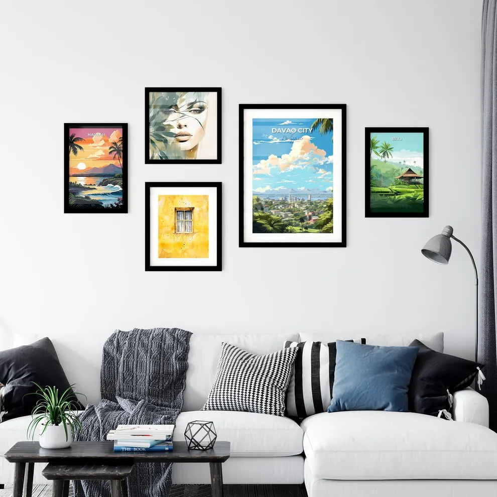 Davao City Philippines Skyline - A Landscape Of A City With Trees And A Mountain In The Background - Customizable Travel Gift Default Title