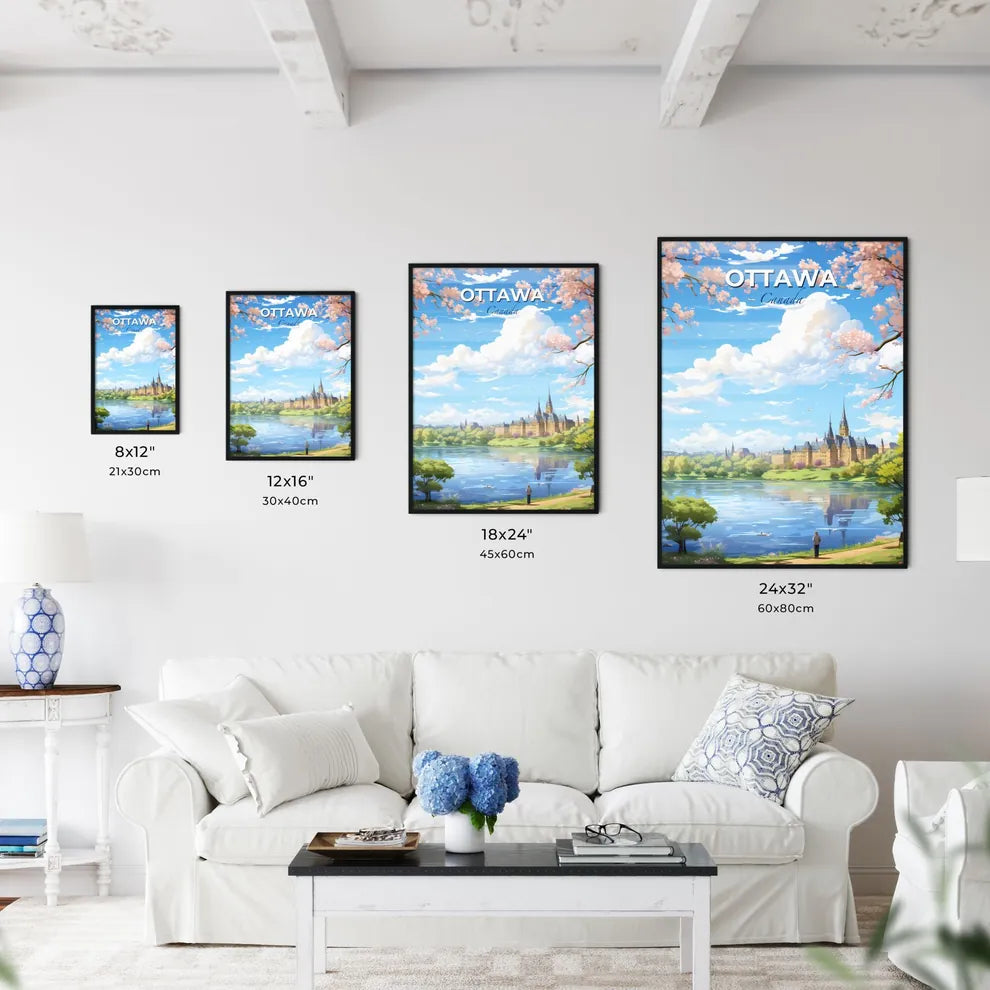 Ottawa Canada Skyline - A Castle By A Lake - Customizable Travel Gift Default Title