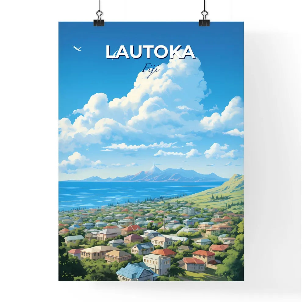 Lautoka Fiji Skyline - A Landscape Of A Town By The Water - Customizable Travel Gift Default Title