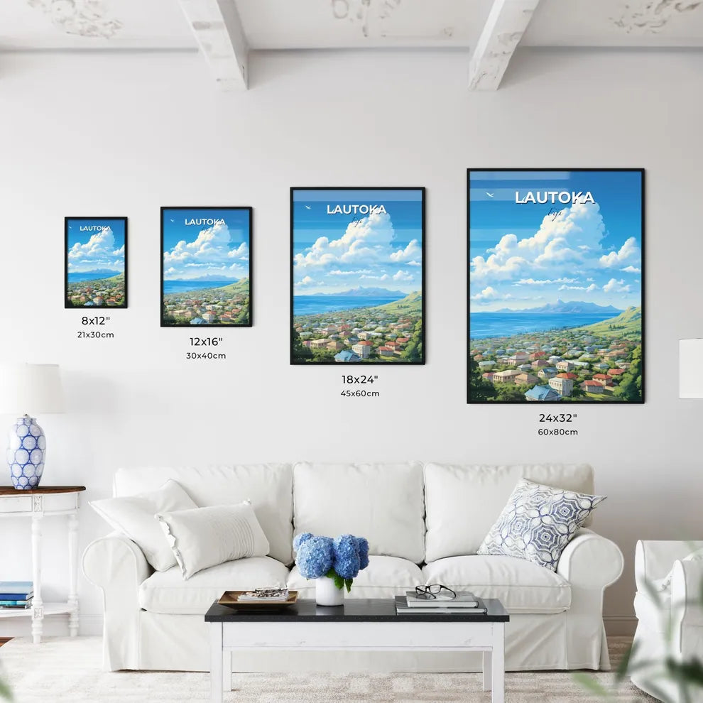 Lautoka Fiji Skyline - A Landscape Of A Town By The Water - Customizable Travel Gift Default Title