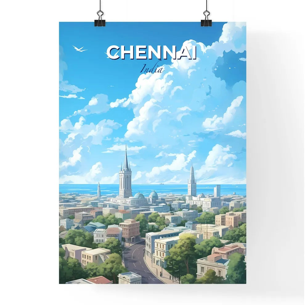 Chennai India Skyline - A City With Trees And Buildings - Customizable Travel Gift Default Title