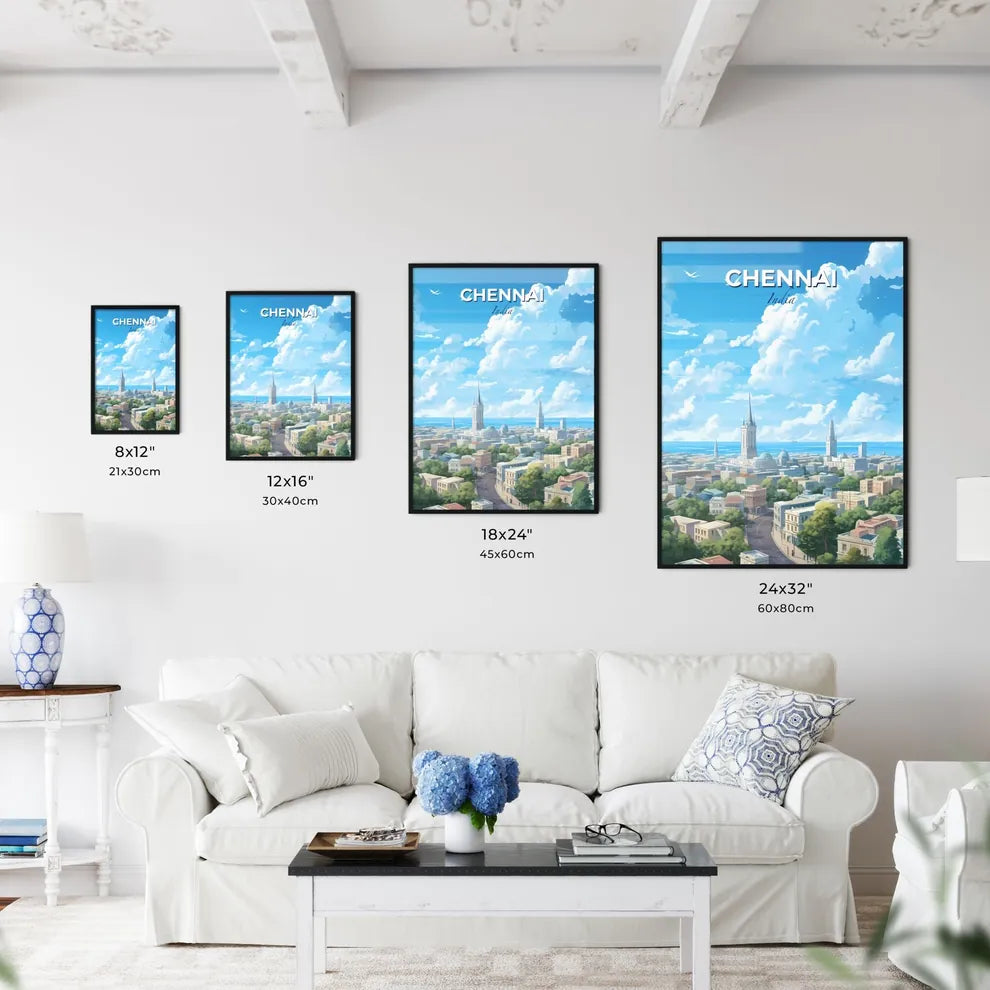 Chennai India Skyline - A City With Trees And Buildings - Customizable Travel Gift Default Title