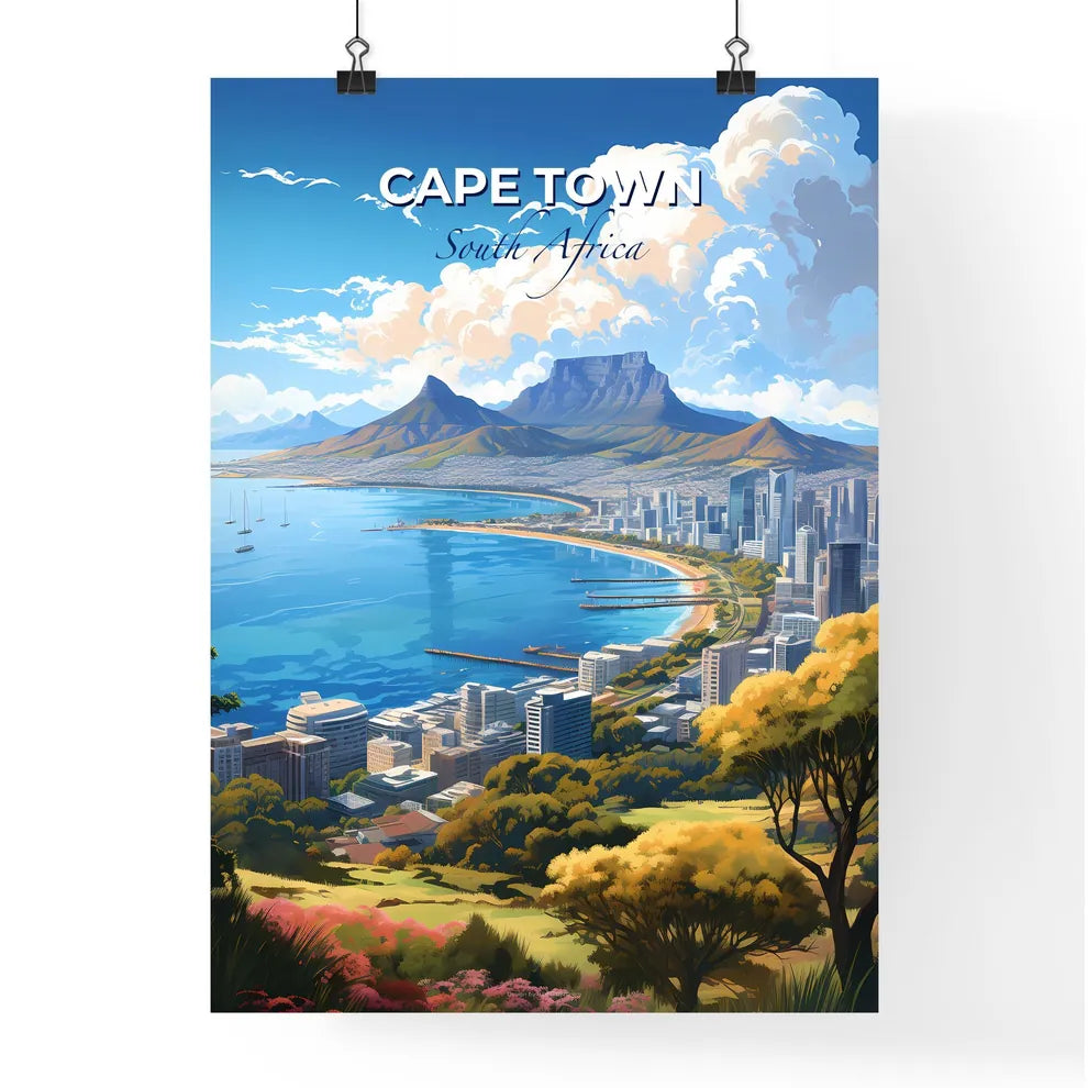 Cape Town South Africa Skyline - A City Next To A Body Of Water - Customizable Travel Gift Default Title