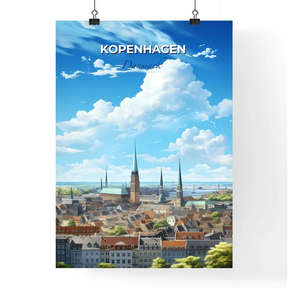 Kopenhagen Danmark Skyline - A City With Many Steeples And A River - Customizable Travel Gift Default Title