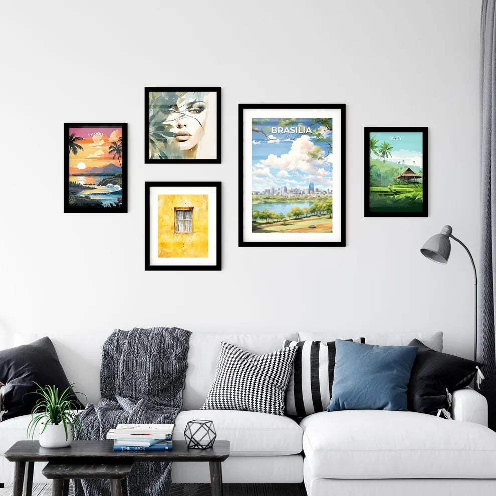 Brasilia Brazil Skyline - A Cityscape With A Lake And Trees - Customizable Travel Gift Default Title